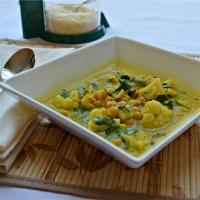 Curried Chicken Soup with Chickpeas and Cauliflower image
