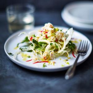 Chilli crab with shaved fennel & parsley salad_image