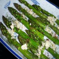 Roasted Asparagus Sprinkled With Feta, Olive Oil and Dill image