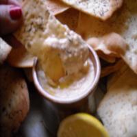 White Bean Dip With Pita Chips_image