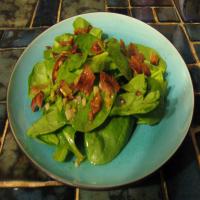 Basic Spinach Salad With Hot Bacon Dressing image