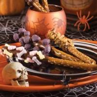 Spook-tacular Chocolate-Dipped Pretzels image