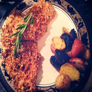 Walnut and Rosemary Oven Fried Chicken_image