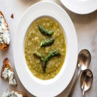 Asparagus Soup With Ricotta Crostini image