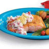 Broiled Salmon with Cucumber Dill Sauce_image