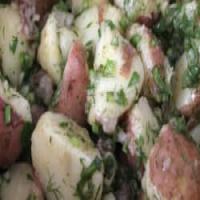 French Potato Salad with White Wine & Celery Leaves_image