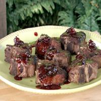 Grilled Lamb Porterhouse with Fig-Cascabel Sauce image