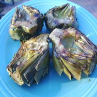 Fire Roasted Artichokes With Herb Aioli image