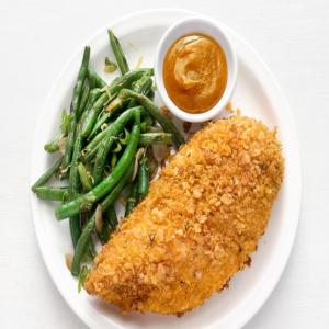 Oven-Fried Chicken with Green Beans image