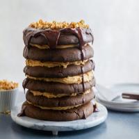 Giant Chocolate-Peanut Butter Cookie Cake image
