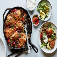 Skillet Chicken With Black Beans, Rice and Chiles image