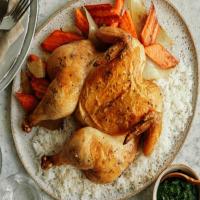 Roast Chicken with Rice and Salsa Verde image
