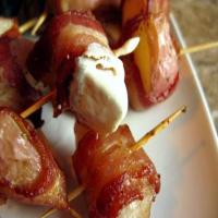 Bacon-Wrapped Potato Bites with Spicy Sour Cream image