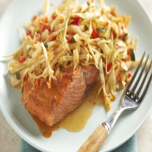 Honey Chipotle Salmon with Vegetables image