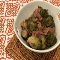 Instant Pot® Roasted Brussels Sprouts with Pancetta image