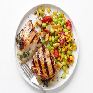Pepper-Jack Chicken With Succotash image