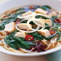 Roast Chicken Noodle Soup with Chrysanthemum image