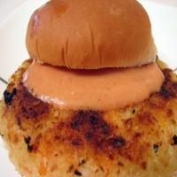 Potato Carrot Burger With Spiced Mayo image