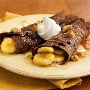 Banana-Filled Caramel-Chocolate Crepes Recipe - (4.5/5)_image