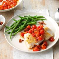 Cod with Bacon & Balsamic Tomatoes image