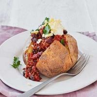 Baked chilli & jacket potatoes image
