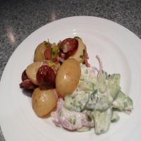 Creamy Cucumber & Sweet Onion Salad W/Dill Horseradish Dress_image