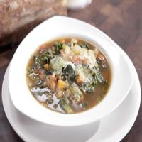 Vegetable Soup with Mixed Greens image