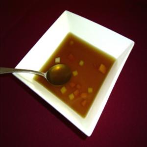 Light Beef Consommé With Diced Vegetables image