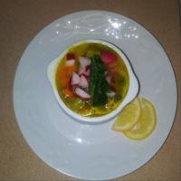 Spinach and Vegetable Soup with Radishes image
