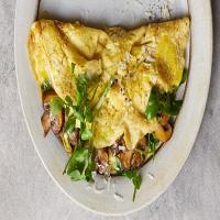 Mushroom, Parmesan, and Watercress Omelet_image