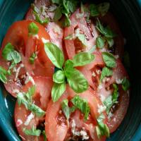 Simple Garlic Basil Tomato Salad image