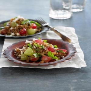 Wheat Berry Salad with Grapes and Caramelized Onions_image