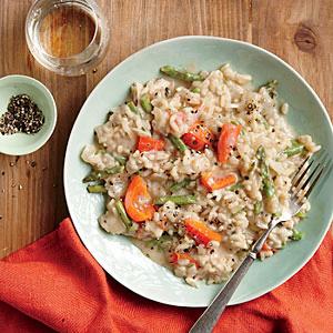 Champagne Risotto with Peppers and Asparagus_image