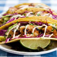 Honey Lime Shrimp Tequila Tacos With Avocado, Purple Slaw & Chipolte Crema Recipe - (4.3/5)_image