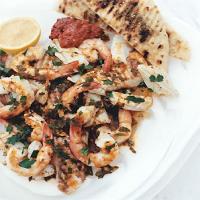 Mixed Seafood Grill with Paprika-Lemon Dressing_image