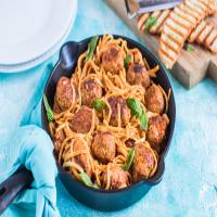 Spicy Meatball Skillet image