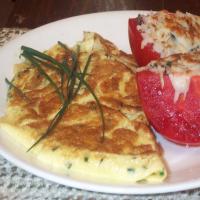 Chive Omelette With Gruyere and Canadian Bacon_image