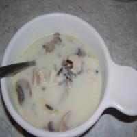 Cream of Chicken Soup with wild rice and mushrooms_image