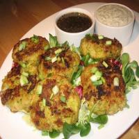 Fish Patties With Two Dipping Sauces image