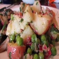 Herbed Potato Salad With Bacon and Peas image