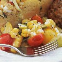 Fall Salad of Corn, Cherry Tomatoes, and Oven-Roasted Green Onions_image
