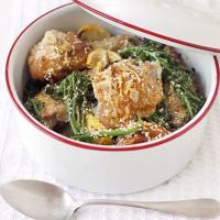 Lemon, broccoli & sesame roast chicken image