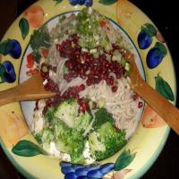 Udon Noodles With Walnuts and Pomegranates image
