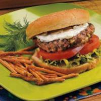Grilled Burgers with Horseradish Sauce image