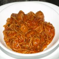 Rice Cooker Spaghetti With Meatballs image