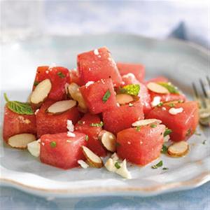 Watermelon, Almond, Feta and Mint Salad_image