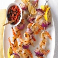 Shrimp Kabobs with Olive and Tomato Relish_image
