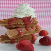Strawberry Belgian Waffles Recipe image