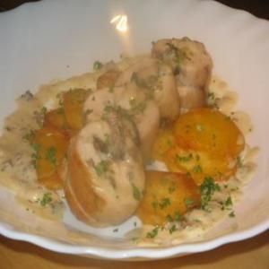 Goats Cheese Stuffed Chicken Breast With a Morel Sauce image