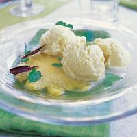 Pineapple & coconut ice with poached pineapple image